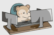 Hamster Typing GIF