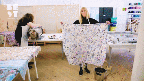 Fabric Marbling Hand Made GIF - Fabric Marbling Hand Made Finish Product GIFs