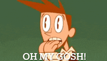 a cartoon character says oh my gosh