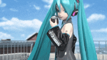 hatsune miku with the number 07 on her arm