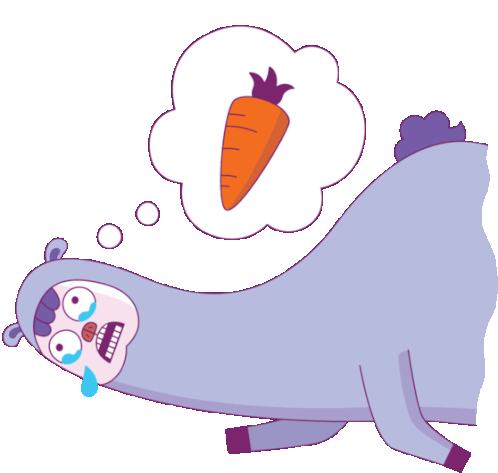 Hungry Llama Dreaming About Carrots Sticker - Drama Llama Carrots Crying Stickers