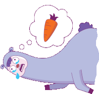 Hungry Llama Dreaming About Carrots Sticker - Drama Llama Carrots Crying Stickers