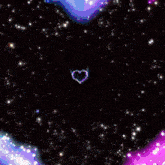 a picture of a guitar in the middle of a heart in the sky