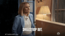 Shellstrop Out Walk Out GIF - Shellstrop Out Walk Out Mad GIFs