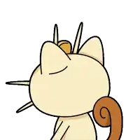 a cartoon drawing of a cat with a gold coin on its head