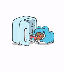 a cartoon illustration of a frog cooking on a stove