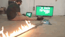 Flames Playing GIF - Flames Playing Solitaire GIFs