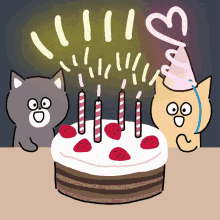 Happy Birthday Birthday Cake GIF - Happy Birthday Birthday Cake Cat GIFs