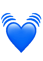 Blue Beating Heart Sticker