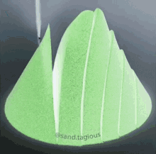 slicing kinetic sand sand tagious kinetic sand inverted color slice