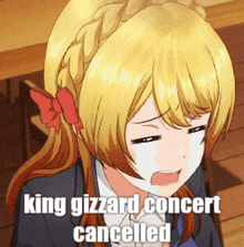 King Gizzard And The Lizard Wizard Concert Cancelled GIF - King Gizzard And The Lizard Wizard Concert Cancelled Anime GIFs