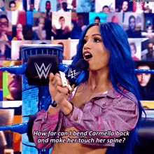 sasha banks how far can i bend carmella make her touch her spine wwe
