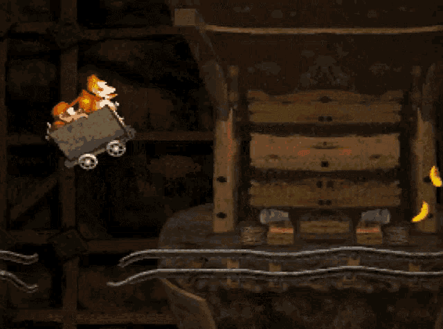 Apparatet symptom Lav aftensmad Donkey Kong Country Super Nintendo GIF - Donkey Kong Country Super Nintendo  Mine Cart - Discover & Share GIFs