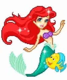 ariel flounder little mermaid