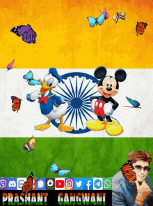 happy75th independence day india happy independence day india 75th independence day mickey mouse donald duck