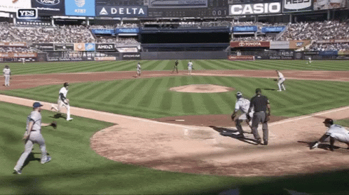 Sports GIF » Blog Archive » Yankees Triple Play GIF