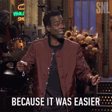 Because It Was Easier Chris Rock GIF - Because It Was Easier Chris Rock Simpler GIFs