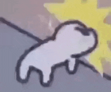 a close up of a piece of bread with a cartoon character in the background