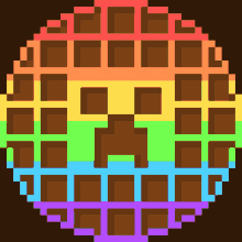 Wafflesarebetter Minecraft GIF - Wafflesarebetter Minecraft Rainbow GIFs
