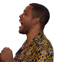 a man wearing a shirt with a name tag that says bingo on it