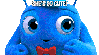 She'S So Cute Blue Sticker - She'S So Cute Blue Blippi Wonders - Educational Cartoons For Kids Stickers
