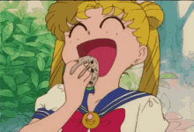 Anime Sailor Moon GIF - Anime Sailor Moon Eat GIFs