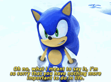 Sonic Lost World Oh No What I Meant To Say Is GIF - Sonic Lost World Oh No What I Meant To Say Is Im So Sorry That You Have GIFs