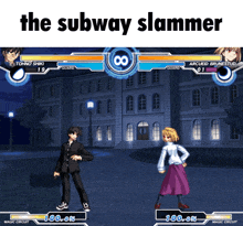 a video game called the subway slammer with two characters