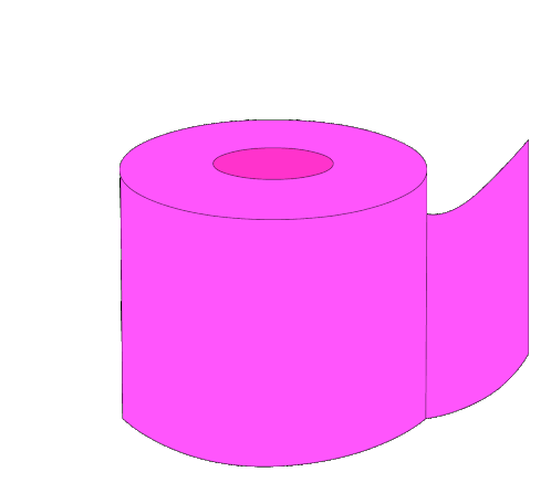 Toilet Paper Pink Sticker - Toilet Paper Pink Kawaii Stickers