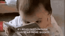 Reading If I Read Fast Enough GIF - Reading If I Read Fast Enough I Can Read More Books GIFs
