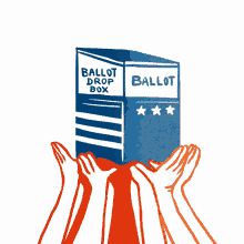 together we can ensure every eligible american has the freedom to vote ballot ballot dropbox dropbox stars