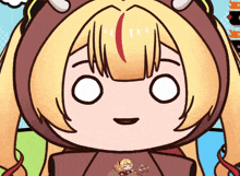 a cartoon drawing of a girl wearing a hoodie with a sticker that says ' i love you ' on it