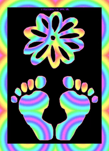 Rainbow Flower GIF - Rainbow Flower Feet GIFs