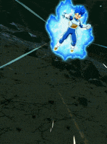 a cartoon character is flying through the air