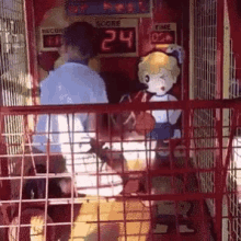a man is playing a game of basketball with a score of 24 points