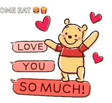 Love You So Much Love GIF - Love You So Much Love Pooh GIFs