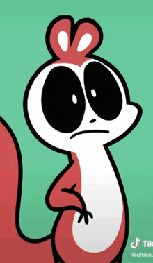 a cartoon squirrel with a bow on its head