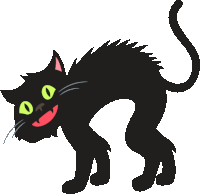 Black Cat Halloween Party Sticker - Black Cat Halloween Party Joypixels Stickers