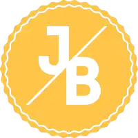 a yellow circle with the letter j and b inside