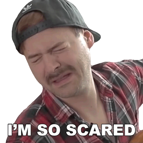 Im So Scared Jared Dines Sticker - Im So Scared Jared Dines Im Terrified Stickers