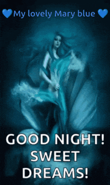 a poster that says good night sweet dreams with a picture of a mermaid