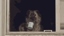 Dog Sips Tea GIF