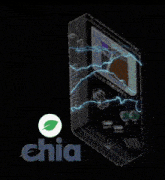 the word chia is on the black background