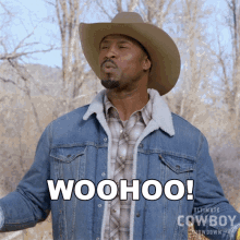 Woohoo Vernon Davis GIF - Woohoo Vernon Davis Ultimate Cowboy Showdown GIFs