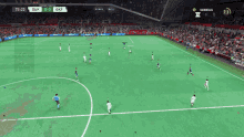 a soccer game is being played between gkf and guik