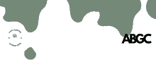 a white background with a green swirl and the abgc logo