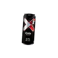 a can of x2 cola bier mix with 3,1% alc.vol.