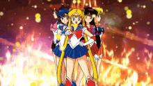 Sailor Moon Sailor Jupiter GIF - Sailor Moon Sailor Jupiter Sailor Mercury GIFs