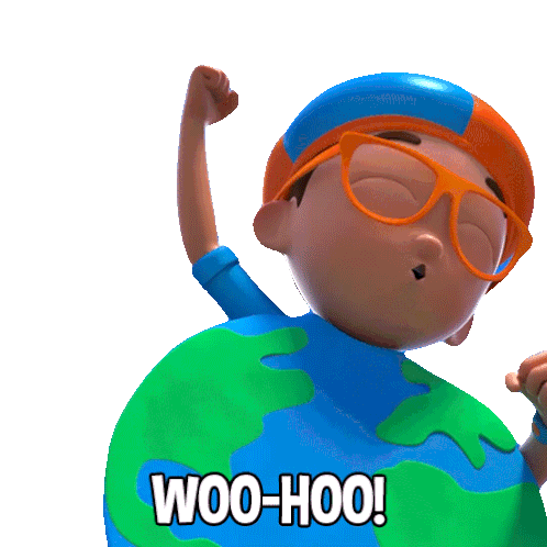 Woo-hoo Blippi Sticker - Woo-hoo Blippi Blippi Wonders - Educational Cartoons For Kids Stickers