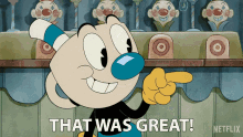 That Was Great Mugman GIF - That Was Great Mugman The Cuphead Show GIFs